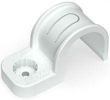 Крепёж-скоба Промрукав Д=25 под пистолет белый (уп. 50шт) картинка